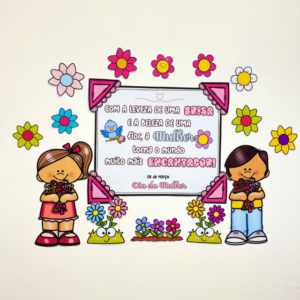 Painel e Lembrancinha Dia da Mulher