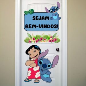Painel de Porta – Volta às Aulas - Stitch