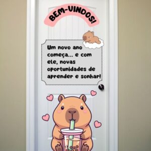Painel de Porta – Volta às Aulas - Capivara