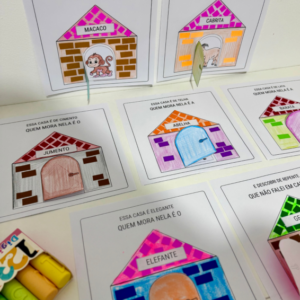 Kit de atividades interativas para colorir com trechos do Poema: A Casa e o seu dono