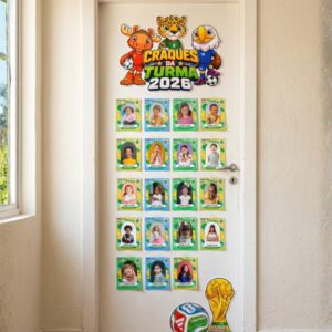 ⚽🏆 PAINEL INTERATIVO “CRAQUES DA TURMA” PARA PORTA DA SALA 🏆⚽