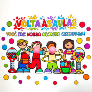 Painel Volta às Aulas Chiclete